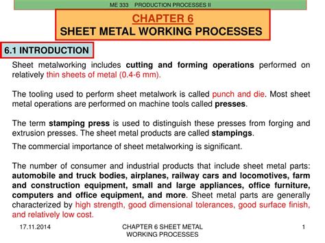 environmental performance of sheet metal working processes|structural metal mining and production.